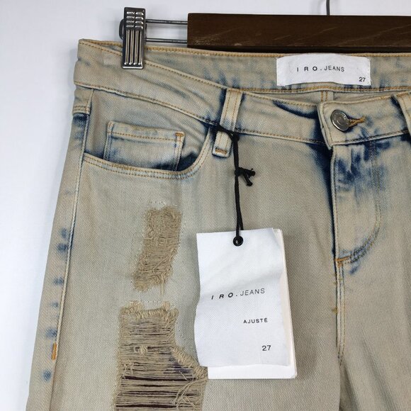 IRO Ajuste Terry Jeans Base Jarod Distressed Gray Jeans Size 27. NWT - Picture 5 of 14